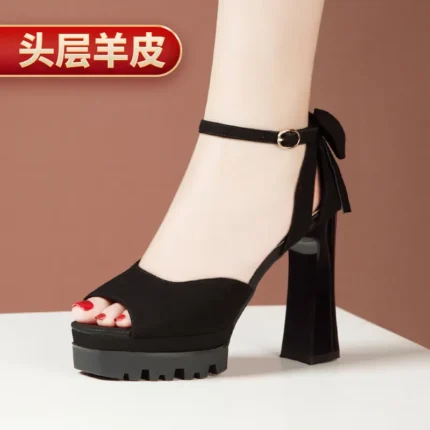 Sandals, waterproof platform, thick sole, thick heel, super high heels