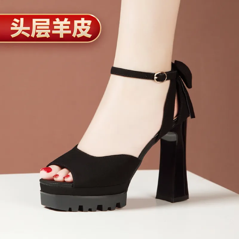 Sandals, waterproof platform, thick sole, thick heel, super high heels